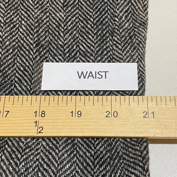 Mens 100% Shetland Wool Blazer Sport Coat Towncraft 42L Gray Herringbone Classic - Picture 9 of 13